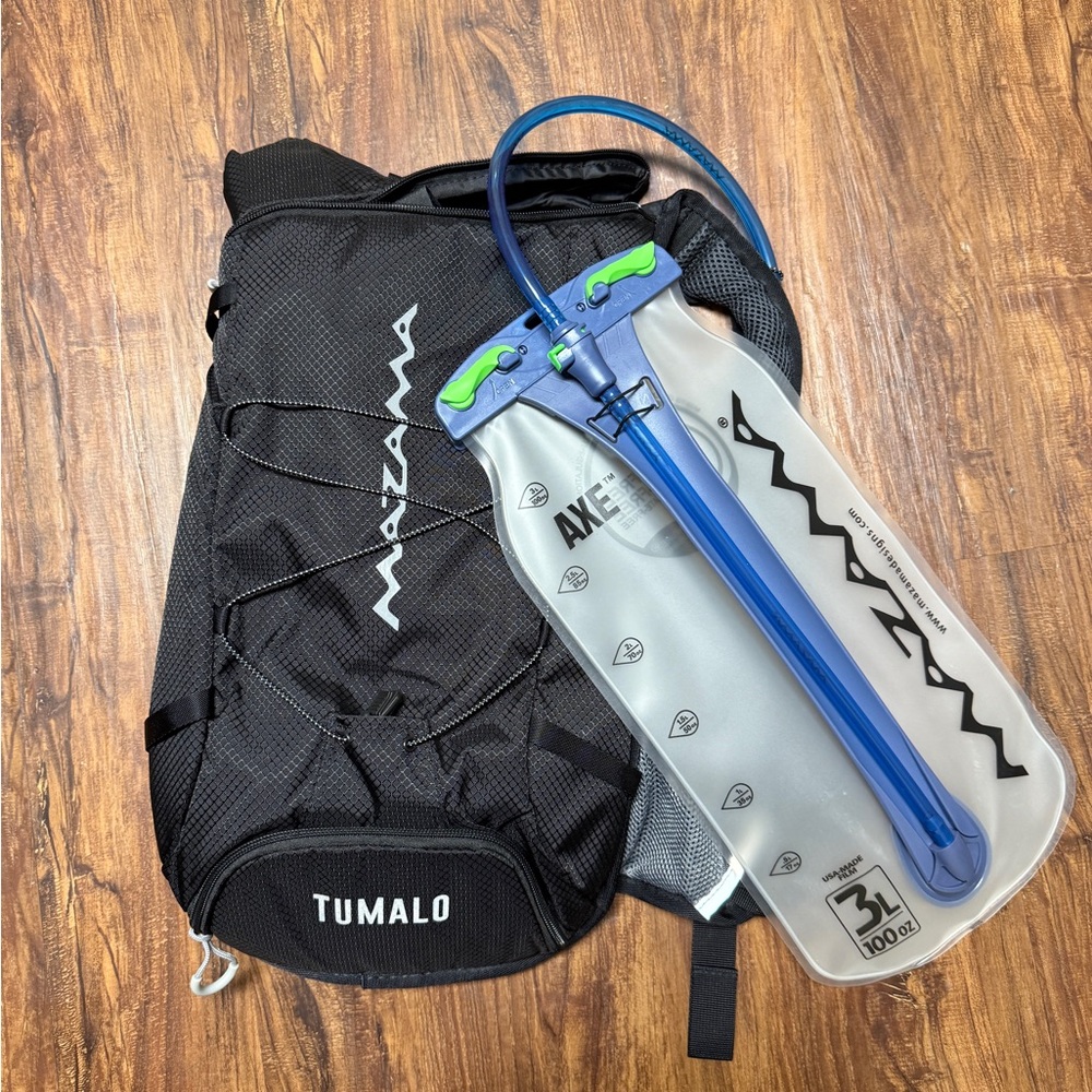 Mazama Black Hydration Backpack and Bladder